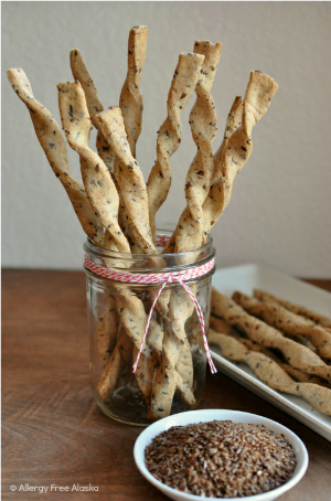 Grain Free Vegan Twisted Flax Sticks {Allergy Free Alaska}300px