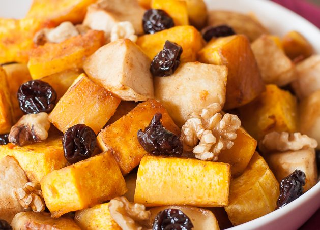 Roasted Butternut Squash with Apples, Tart Cherries, and Walnuts Recipe from Allergy Free Alaska