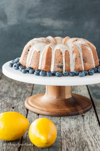 Gluten Free Dairy Free Blueberry Lemon Bundt Cake Recipe