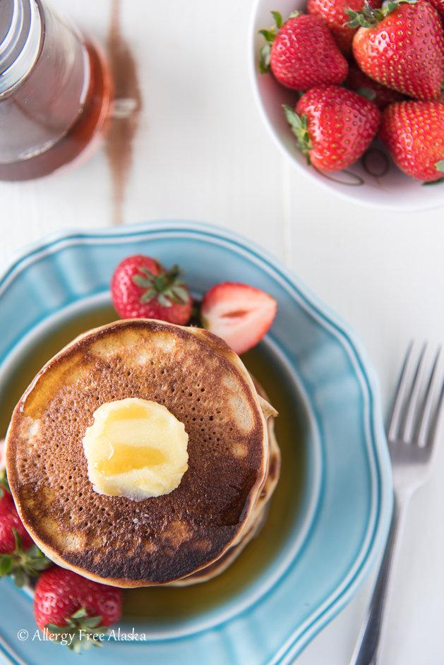 overhead shot gluten free pancakes