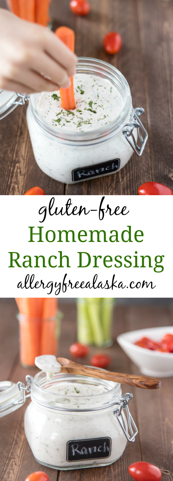 homemade ranch dressing pinterest collage