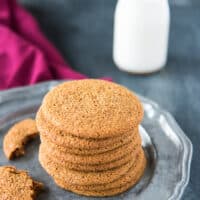 Big & Soft Paleo Ginger Molasses Cookies