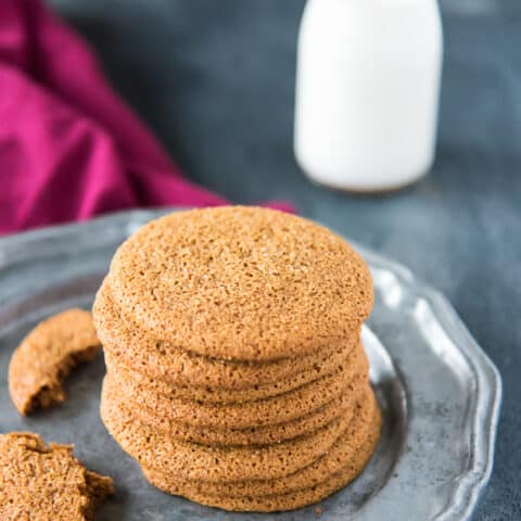 big & soft paleo ginger molasses cookies