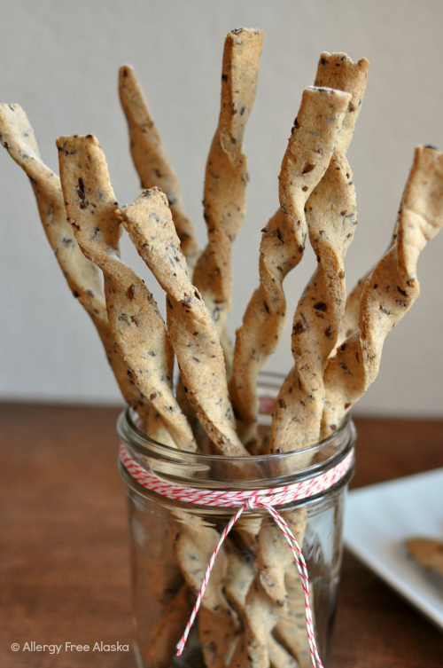 Grain Free Vegan Twisted Flax Sticks Recipe {Allergy Free Alaska}