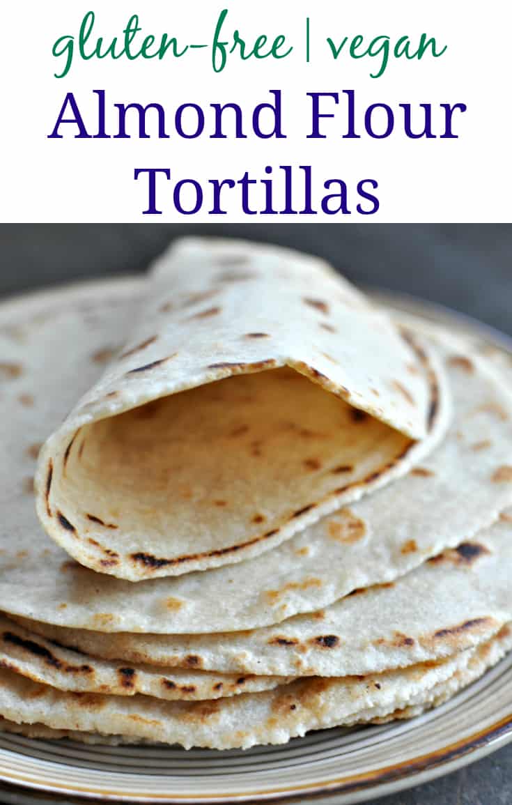 almond flour tortillas pinterest pin with text, 