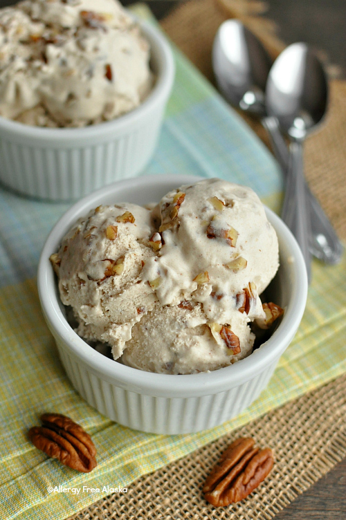 Vegan and Paleo Butter Pecan Ice Cream from Allergy Free Alaska