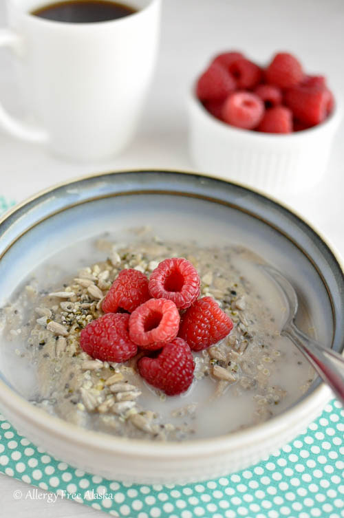 Grain-Free Nut-Free Hot Breakfast Cereal Recipe- Allergy Free Alaska