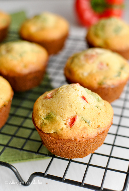 Gluten-Free Breakfast Muffins w:Ham & Veggies - Allergy Free Alaska