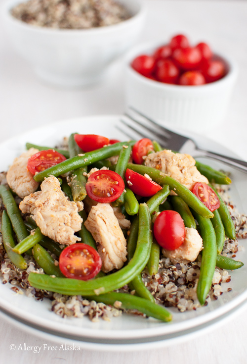 Allergy Free Alaska - Smokey Chicken and Green Beans Over Quinoa Recipe