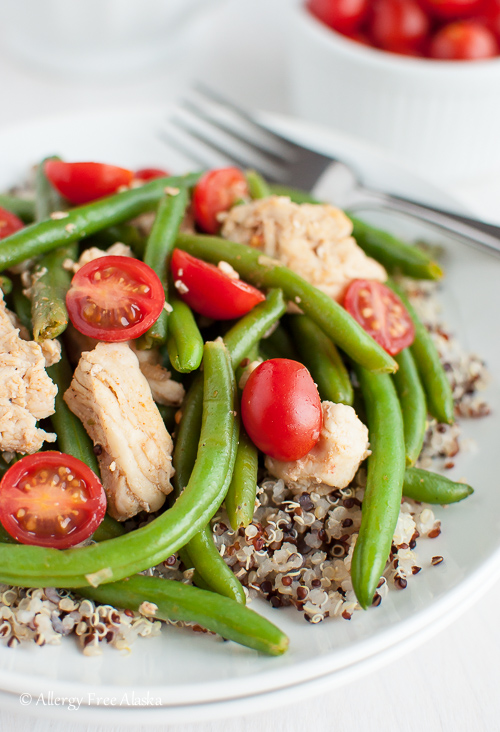 Smokey Chicken and Green Beans Over Quinoa Recipe - Allergy Free Alaska