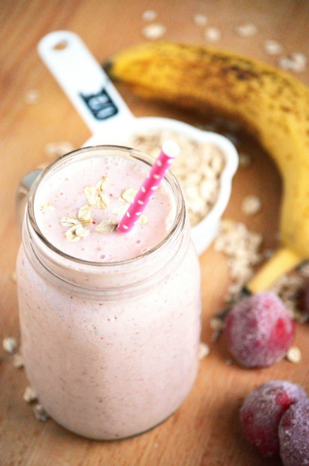 Strawberry Banana Oatmeal Smoothie from What the Fork