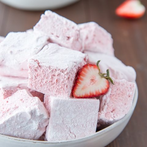 Real Food Strawberry Marshmallows (Corn Syrup-Free)