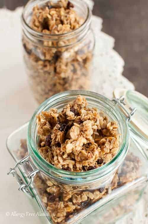 Chai Spiced Honey Granola with Coconut Oil Recipe - Allergy Free Alaska