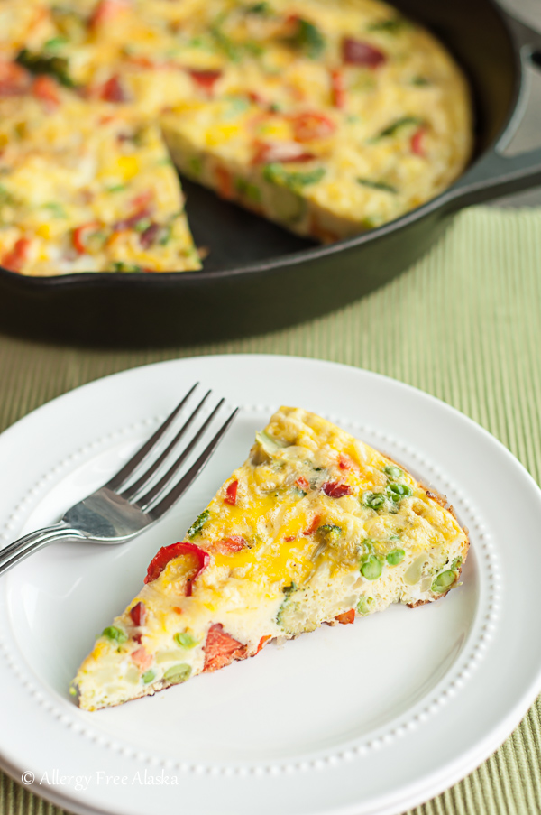 Allergy Free Alaska Smoked Salmon & Veggie Frittata