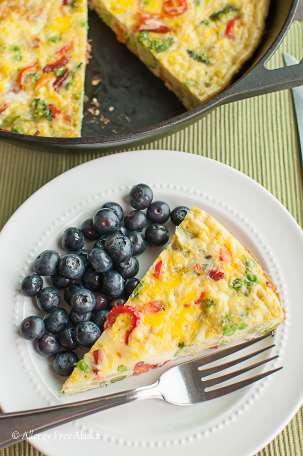 Smoked Salmon and Veggie Frittata from Allergy Free Alaska