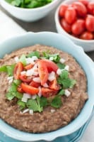 overhead instant refried beans