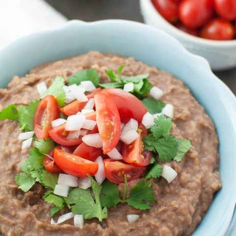 overhead instant refried beans