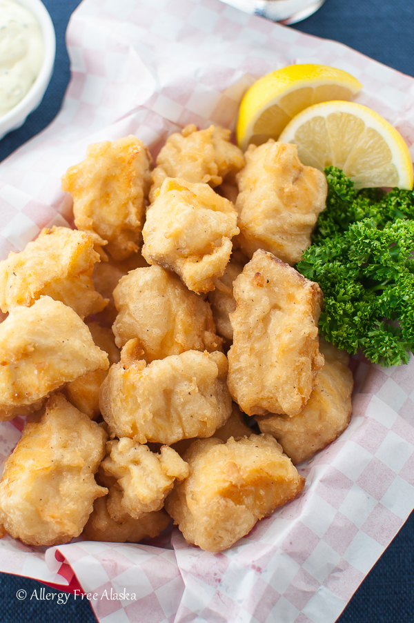 Gluten-Free Cassava Flour Beer Battered Halibut Recipe from Allergy Free Alaska