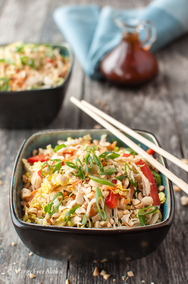 Asian Chicken Salad with Spicy Sriracha Dressing Recipe