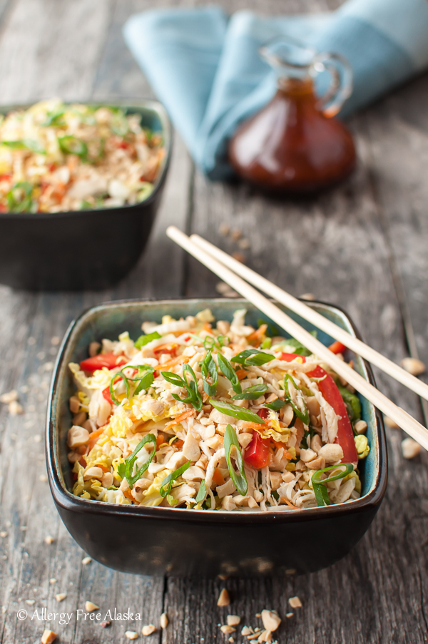 Asian Chicken Salad with Spicy Sriracha Dressing Recipe