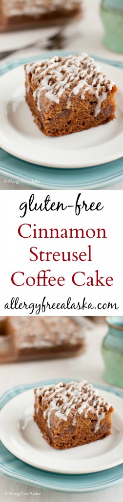 Cinnamon Streusel Coffee Cake {gluten-free, dairy-free} Recipe from Allergy Free Alaska