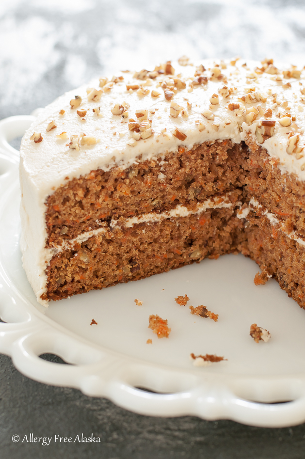 Gluten-Free Dairy-Free Decadent Carrot Cake Recipe by Allergy Free Alaska