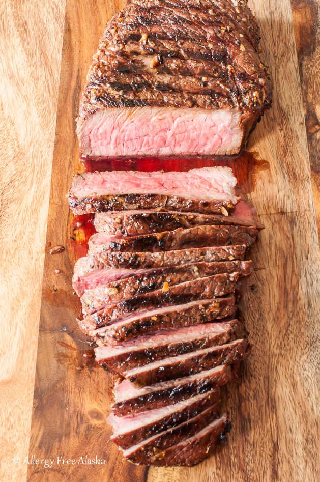 Gluten Free Marinated and Grilled London Broil Recipe from Allergy Free Alaska