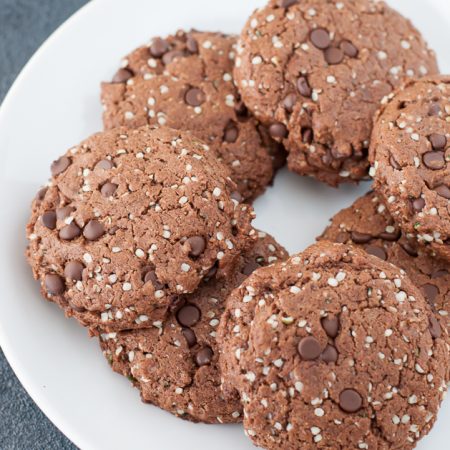 Paleo & Vegan Double Chocolate Protein Cookies Recipe from Allergy Free Alaska. Nut-Free, Egg-Free, Soy-Free