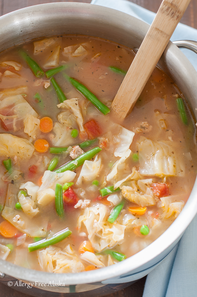 Ground Turkey & Garden Vegetable Soup Recipe {Gluten-Free} from Allergy Free Alaska