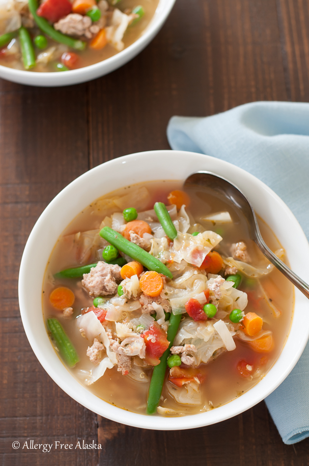 Ground Turkey & Garden Vegetable Soup from Allergy Free Alaska