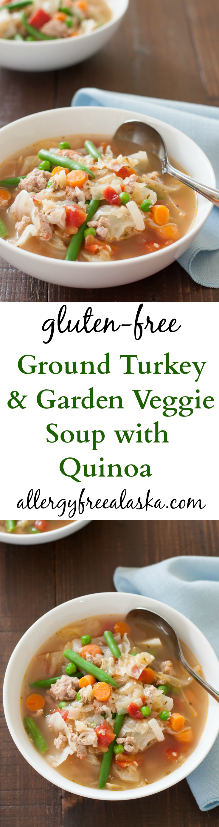 Ground Turkey & Garden Veggie Soup with Quinoa - Allergy Free Alaska