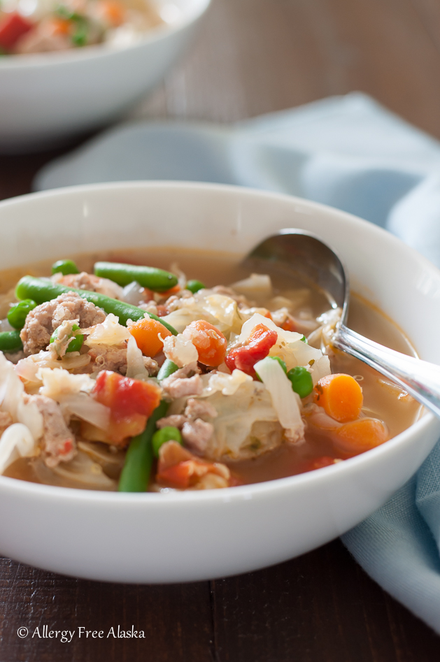 Ground Turkey and Garden Vegetable Soup Recipe from Allergy Free Alaska