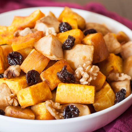 Roasted Butternut Squash with Apples, Tart Cherries, and Walnuts Recipe from Allergy Free Alaska