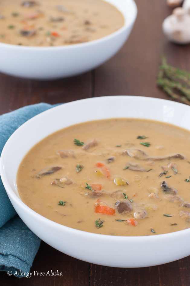 Vegan Cream of Mushroom Soup - Allergy Free Alaska