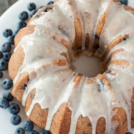 Gluten Free Dairy Free Blueberry Lemon Bundt Cake Recipe