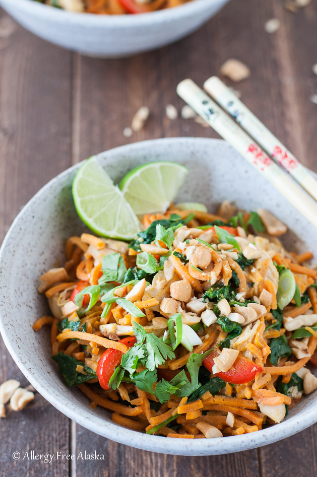 Thai Chicken & Sweet Potato Noodle Bowls Recipe