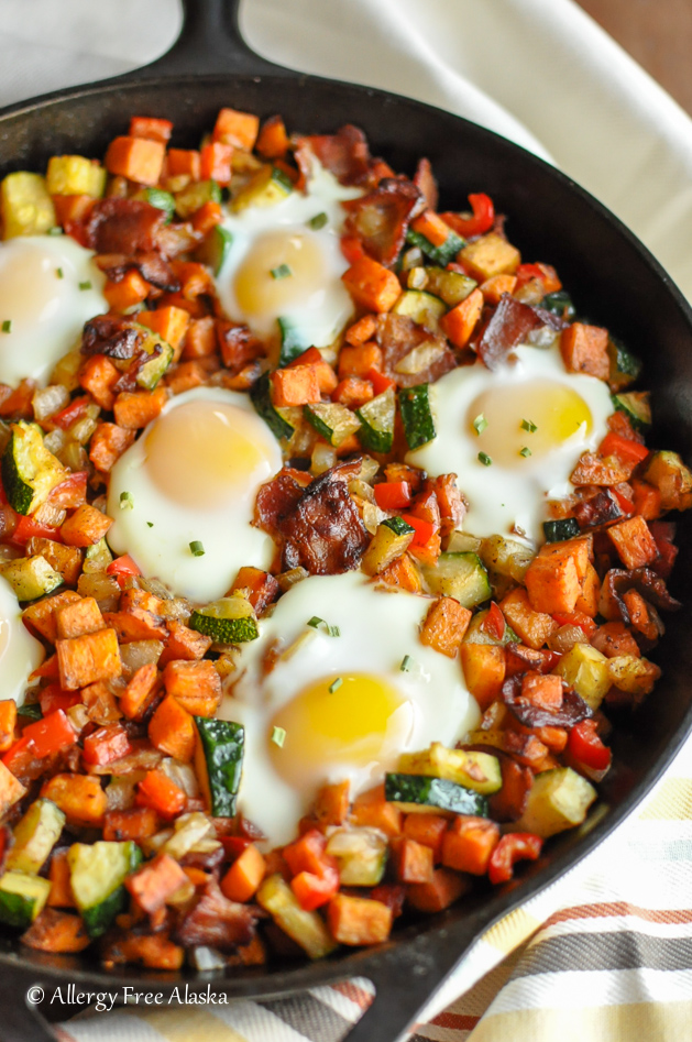 Sweet Potato Breakfast Skillet with Bacon Recipe