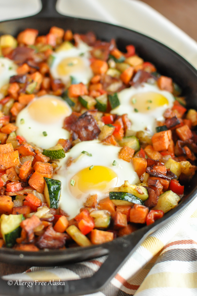 Sweet Potato Breakfast Skillet with Bacon Recipe