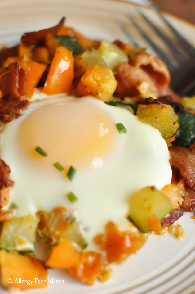 Sweet Potato Breakfast Skillet with Bacon Recipe