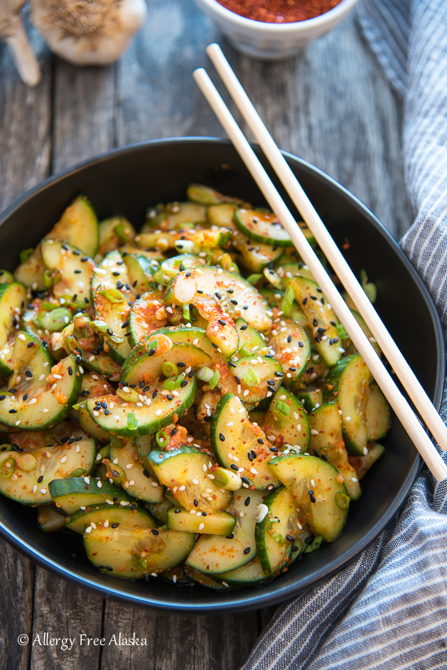 Quick Kimchi Cucumbers Recipe