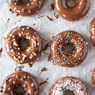 doughnuts decorated on parchment