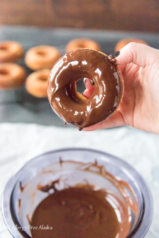 doughnut dipped in chocolate