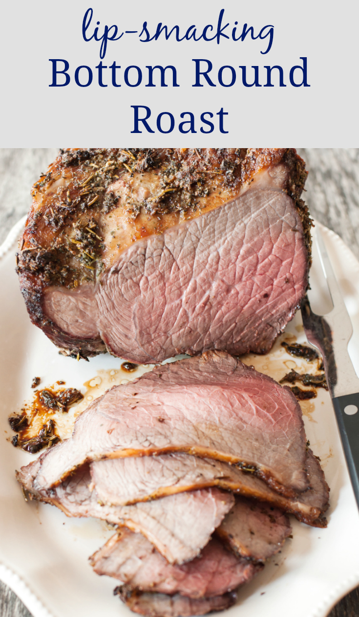 bottom round roast recipe pinterest collage