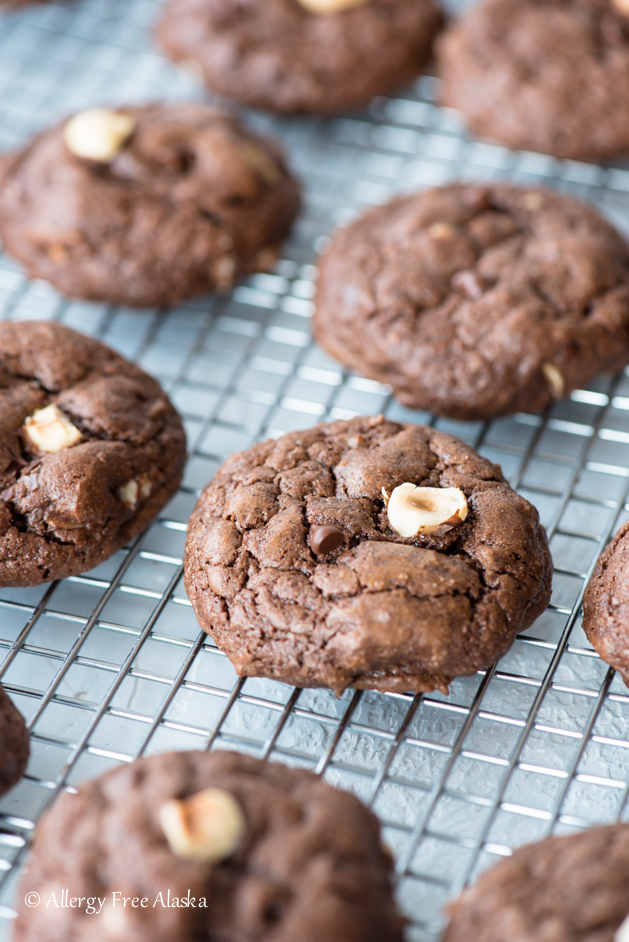 Gluten Free Mocha Hazelnut Cookies