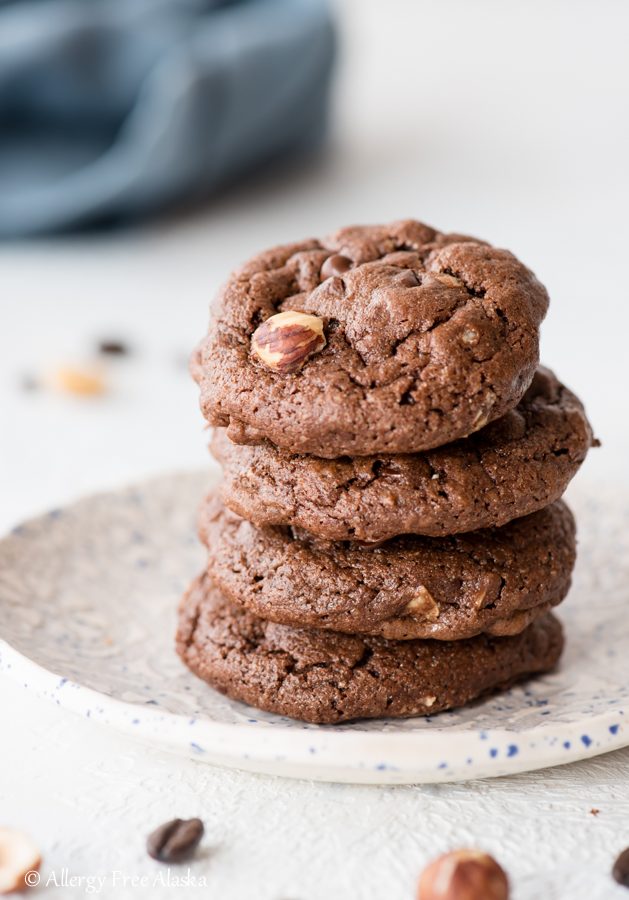 Gluten Free Mocha Hazelnut Cookies