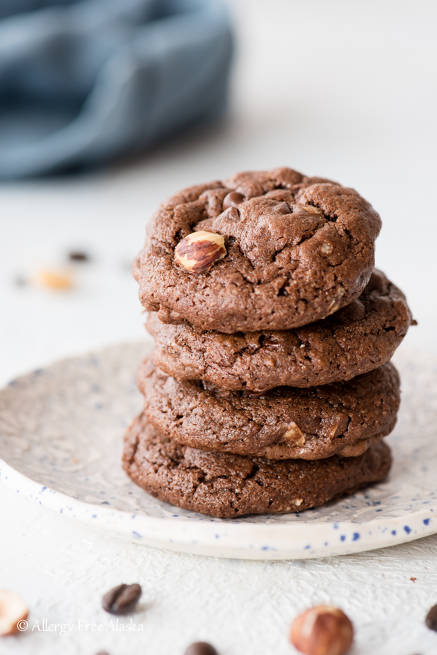 Gluten Free Mocha Hazelnut Cookies