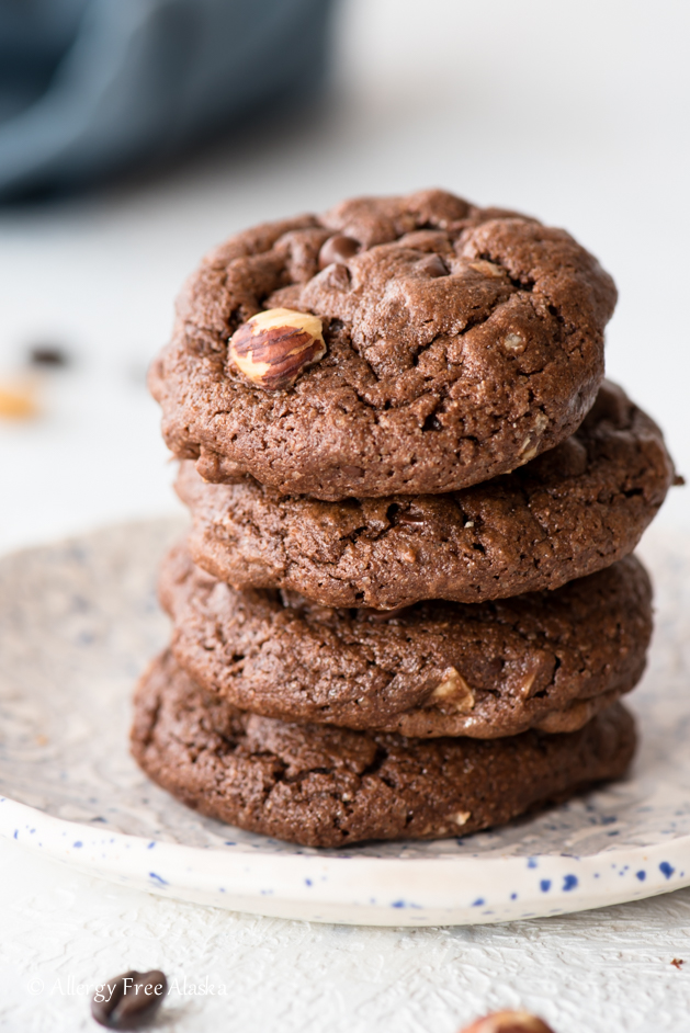 Gluten Free Mocha Hazelnut Cookies