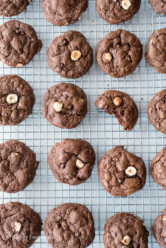 Gluten Free Mocha Hazelnut Cookies