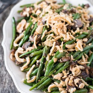 Gluten Free Sautéed Green Beans and Mushrooms