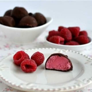 Chocolate Covered Raspberry Ice Cream Bon Bons